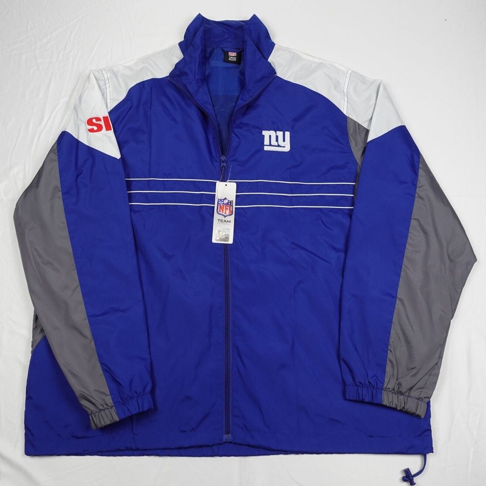 Brand New (Other) Reebok NFL NY Giants Windbreaker Adult XL Men's Full Zip Blue